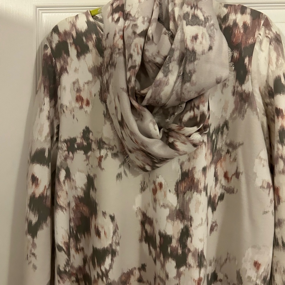 Abstract Print Scarf and Top Set